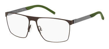 Premium Men Tommy Hilfiger Eyeglasses: TH 1861 - Matte Brown(2) - SpecSMART Eye Clinic (Diagonal View)